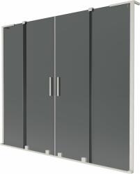 Mexen Velar L Duo fürdőkádparaván 2-szárnyú toló 170 x 150 cm, grafit, kefélt nikkel - 896-170-003-42-97
