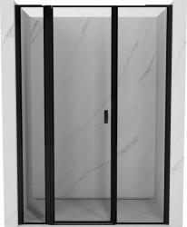 Mexen Mist L balos zuhanyajtó balra 145 cm, fekete keret, fekete - 8A4L-145-001-70-70-L