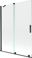Mexen Velar 2-szárnyú, eltolható fürdőkádparaván, 130 x 150 cm, áttetsző, fekete - 896-130-000-01-70