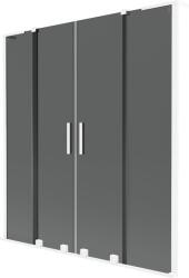 Mexen Velar L Duo kádparaván 2-szárnyú toló 160 x 150 cm, grafit, fehér - 896-160-003-42-20
