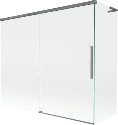 Mexen Rox L 2-szárnyas kádparaván, tolóajtós, 180 + 90 x 150 cm, átlátszó, gun metal - 8C9L-180-090-95-00