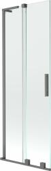 Mexen Velar L 2 szárnyú, toló kádparaván 75 x 150 cm, áttetsző, gun metal - 896-075-003-01-95