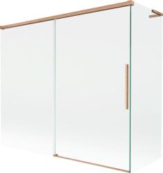 Mexen Rox L kétpaneles, 2-szárnyas toló fürdőkádparaván 180 + 90 x 150 cm, áttetsző, kefélt réz - 8C9L-180-090-65-00