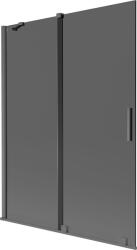 Mexen Velar kétszárnyú csúszó zuhanyfal 130 x 150 cm, grafit, gun gray kefe - 896-130-000-41-66