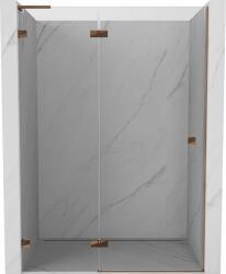 Mexen Lunar L bal oldali nyíló zuhanyajtó 140 cm, átlátszó, rózsaarany - 834L-140-000-60-00-L
