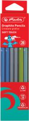 Herlitz Creion grafit 2B Soft Touch, mina 2.4mm, set 12, Herlitz HZ9498620
