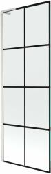Mexen Next L fürdőkád paraván 1-szárnyú 70 x 150 cm, fekete rács, kefélt nikkel - 895-070-000-03-77-97