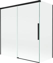 Mexen Rox kétszárnyú toló kádparaván 150 + 70 x 150 cm, átlátszó, fekete - 8C9-150-070-70-00