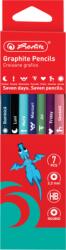 Herlitz Creion grafit HB Zile Saptamana, colorat, mina 2.2mm, set 7, Herlitz HZ9498400