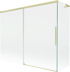 Mexen Rox L 2 szárnyú toló kádparaván 190 + 80 x 150 cm, átlátszó, arany szálcsiszolt - 8C9L-190-080-55-00