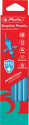 Herlitz Creion grafit HB, cu proprietati bacteriostatice, albastru, mina 2.2mm, set 12, Herlitz HZ9498440