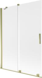 Mexen Velar 2-szárnyú toló kádparaván 130 x 150 cm, matt, arany - 896-130-000-31-50
