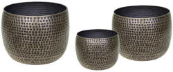  Nerja Caldron Fém Kaspó Óezüst Szett 33x26-53x38cm S3 (MC-128784)