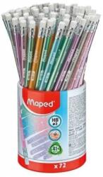 Maped Set creion cu guma, HB, Black Peps Deco Glitter, 72 bucati/borcan, Maped 851805
