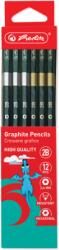 Herlitz Creion grafit 2B, mina 2.4 mm, set 12, Herlitz HZ9498610