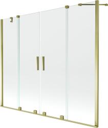 Mexen Velar Kétpaneles, 2-szárnyú, toló kádparaván, 180 x 150 cm, átlátszó, arany - 896-180-000-02-50