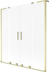 Mexen Velar L Duo 2-szárnyú toló kádparaván 150 x 150 cm, fagyott, arany kefélt - 896-150-003-32-55