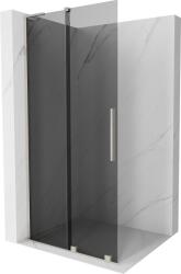 Mexen Velar L Tolóajtós zuhanyfal Walk-in 100 x 200 cm, grafit 8 mm, kefezett nikkel - 871-100-003-43-97