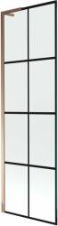 Mexen Next L fürdőkád paraván 1-szárnyú 60 x 150 cm, fekete rács, rózsaarany - 895-060-000-03-77-60