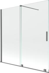 Mexen Velar 2-szárnyú toló zuhanyfal 160 x 150 cm, átlátszó, gun metal - 896-160-000-01-95