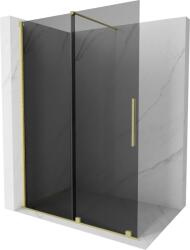 Mexen Velar toló zuhanyfal Walk-in 160 x 200 cm, grafit 8 mm, arany szálcsiszolt - 871-160-000-43-55