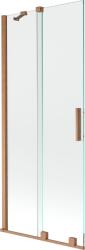Mexen Velar 2-szárnyú toló kádparaván 85 x 150 cm, átlátszó, csiszolt réz - 896-085-000-01-65