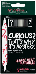 Faber-Castell Blister cu 5 markere acrilice Multimark Mystery Faber-Castell FC186007, culori surpriza, varf dublu 1 mm - 3 mm (FC186007)