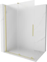 Mexen Velar Walk-in 150 x 200 cm tolóajtós zuhanyfal, fagyott 8 mm, arany szálcsiszolt - 871-150-000-33-55