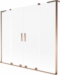 Mexen Velar L Duo kádparaván 2-szárnyú toló 180 x 150 cm, zúzmarás, rózsaarany - 896-180-003-32-60