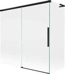 Mexen Rox L kétpaneles, toló ajtós fürdőkádparaván 160 + 70 x 150 cm, átlátszó, fekete - 8C9L-160-070-70-00
