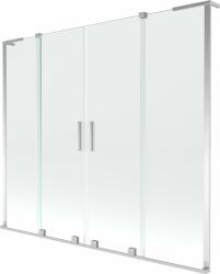 Mexen Velar L Duo kétszárnyú, 170 x 150 cm tolóajtós kádparaván, átlátszó, króm - 896-170-003-02-01
