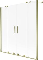 Mexen Velar Duo 2-szárnyas eltolható kádparaván 160 x 150 cm, deres, arany - 896-160-000-32-50