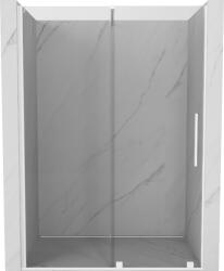 Mexen Velar tolóajtós zuhanyajtó 140 cm, átlátszó, fehér - 871-140-000-01-20