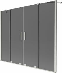 Mexen Velar Duo 2-szárnyú, toló fürdőkád-paraván 200 x 150 cm, grafit, selyemfényű nikkel - 896-200-000-42-97