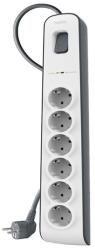 Belkin Priza multiplă BELKIN SURGE PLUS cu 6 prize de curent alternativ și protecție împotriva supratensiunii + cablu de alimentare de 200 cm, ALB, BSV603CA2M (BSV603CA2M)