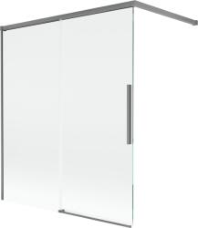 Mexen Rox 2-szárnyú tolható fürdőkádparaván 120 x 150 cm, átlátszó, gun metal - 8C9-120-003-95-00