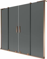 Mexen Velar L Duo kádparaván 2-szárnyú toló 180 x 150 cm, grafit, rózsaarany - 896-180-003-42-60