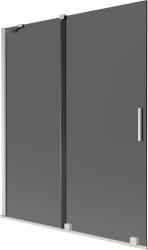 Mexen Velar 2-szárnyú toló zuhanyfal 140 x 150 cm, grafit, kefélt nikkel - 896-140-000-41-97