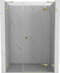 Mexen Lunar jobb oldali nyíló zuhanyajtó 155 cm, átlátszó, arany - 834S-155-050-50-00-P