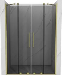 Mexen Velar Duo tolóajtós zuhanyajtó 140 cm, grafit, arany matt - 871-140-000-42-55