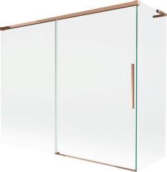 Mexen Rox L tolóajtós kádparaván, 2 szárnyas, 190 + 80 x 150 cm, átlátszó, rózsaarany - 8C9L-190-080-60-00