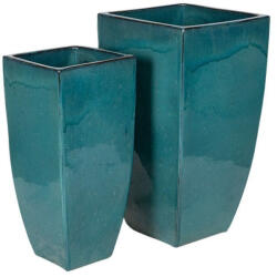  Indy Vase Kerámia Váza Szett Türkiz 35x35x62-42x42x78cm S2 (YC-613410)