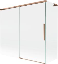 Mexen Rox L kádparaván 2-szárnyú toló 170 + 75 x 150 cm, átlátszó, rózsaarany - 8C9L-170-075-60-00