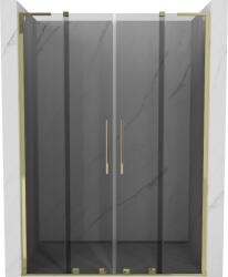 Mexen Velar L Duo toló zuhanyajtó 150 cm, grafit, arany - 871-150-003-42-50