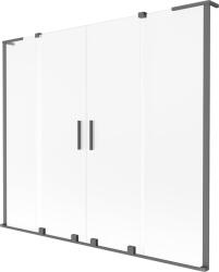 Mexen Velar L Duo kádparaván 2-szárnyú toló 200 x 150 cm, homokfúvott, gun metal - 896-200-003-32-95