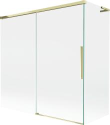 Mexen Rox L 2 szárnyú, toló fürdőkád paraván 160 + 80 x 150 cm, átlátszó, arany - 8C9L-160-080-50-00