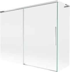 Mexen Rox L kétszárnyú, 2 szárnyú fürdőkádparaván, tolóajtós, 190 + 80 x 150 cm, átlátszó, króm - 8C9L-190-080-01-00