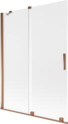 Mexen Velar kádparaván 2-szárnyú tolóajtós 130 x 150 cm, szatén, rózsaarany - 896-130-000-31-60