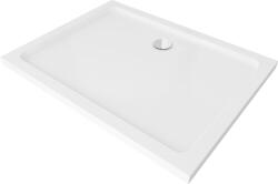 Mexen Flat Slim téglalap alakú zuhanytálca 110 x 100 cm, fehér, króm szifonnal - 40101011