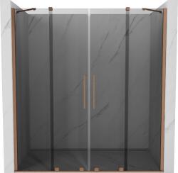 Mexen Velar Duo toló zuhanyajtó 200 cm, grafit, csiszolt réz - 871-200-000-42-65